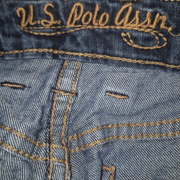 U.S. Polo Assn Girls Denim Jeans Size 13/14 Blue Stretch - Picture 2 of 9